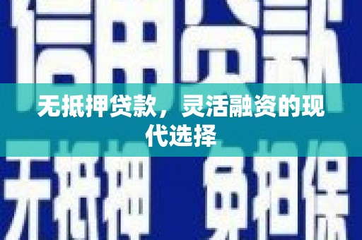 新罗无抵押贷款，灵活融资的现代选择