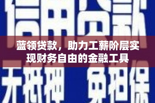 新罗蓝领贷款，助力工薪阶层实现财务自由的金融工具
