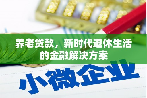 新罗养老贷款，新时代退休生活的金融解决方案